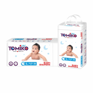 ПОДГУЗНИКИ ДЕТСКИЕ L (9-13 КГ) 56 ШТ. TOMIKO PREMIUM SOFT